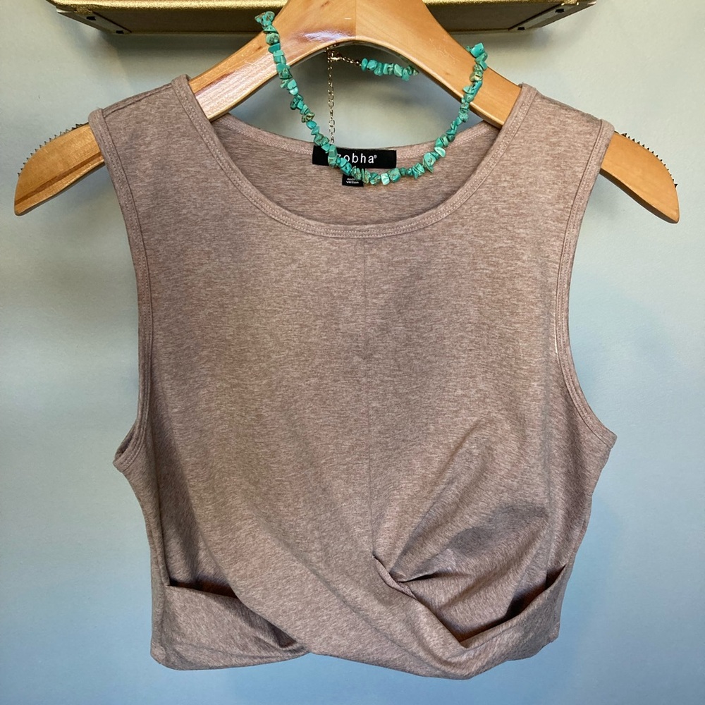 Beige crop top XL